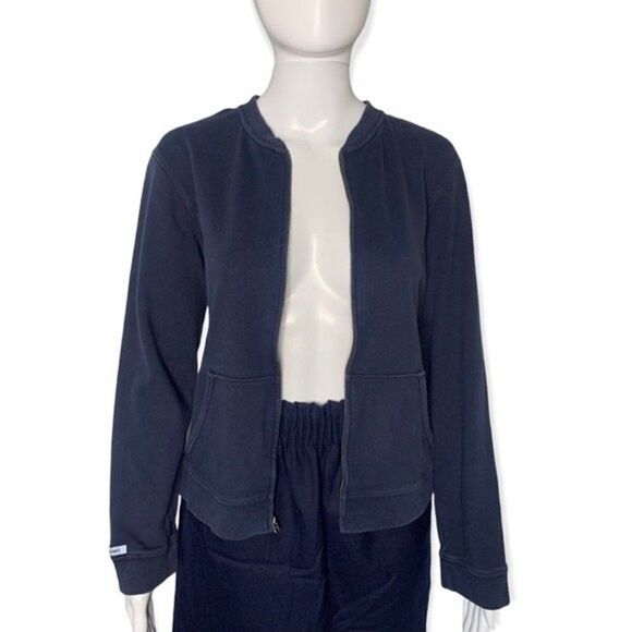 Abercrombie & Fitch Jacket Large Y2K School Girl Prep College Varsity Blue - Picture 1 of 9